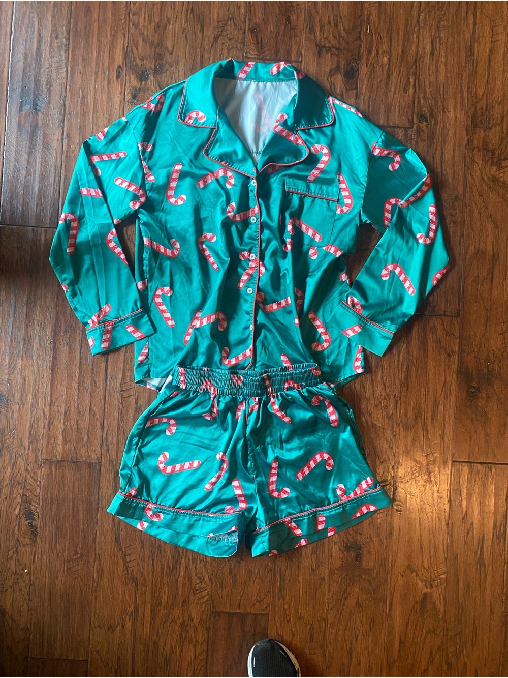 Green Candy Cane Pajama Set